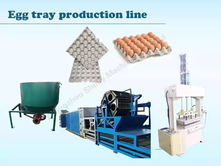 Automatic paper egg tray production line